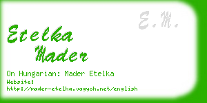 etelka mader business card